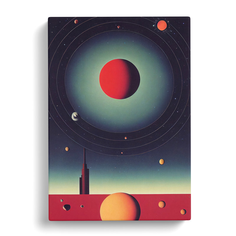 Planets In Space No.1 - Wrapped Canvas, 50cm H x 35cm W x 3cm D