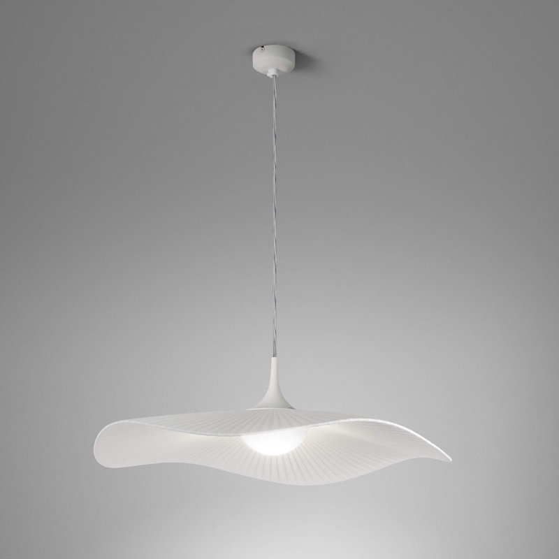 Mediterrània 1 - Light LED Pendant, White Translucent Ribbon