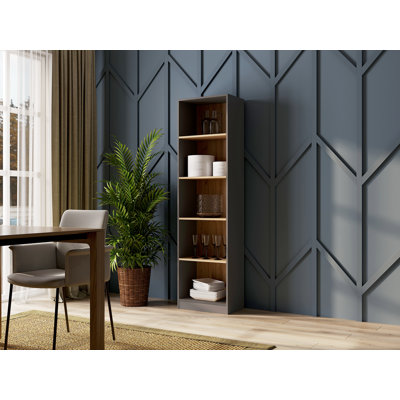 Paridhi Solid Wood Standard Bookcase - Tall Freestanding Book Shelf for Living Room, Study and Bedroom, Wooden Shelving Unit Book Case