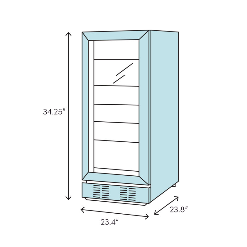 Thor Kitchen Dual Zone 23.43'' 21 Bottle and Can Wine & Beverage Refrigerator