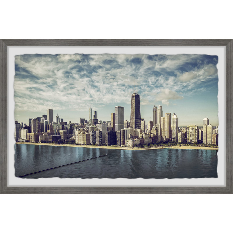 « spectaculaire chicago »-impression sur papier, H 24 po x l 16 po x P 1,5 po