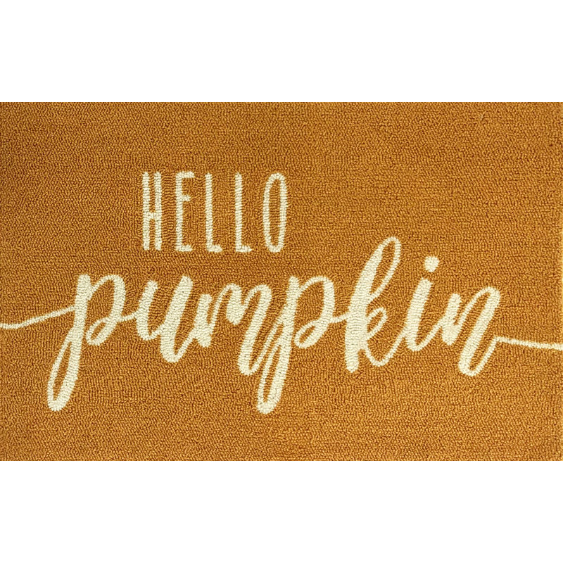 Hello Pumpkin Tumeric Size 24X36, 30" W x 48" L, Yellow