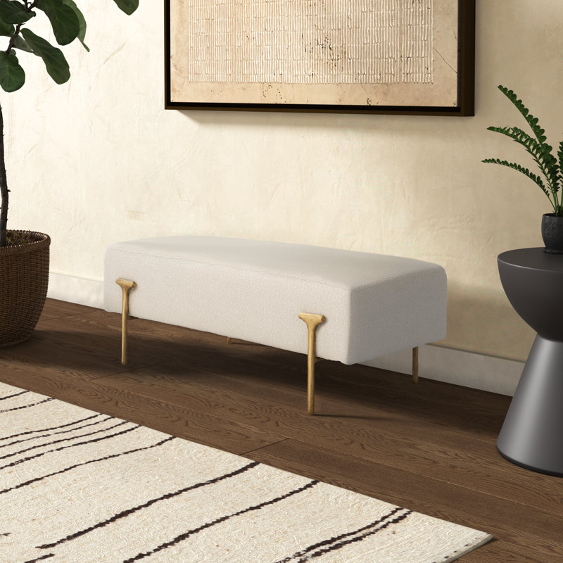 Jessa Boucle Bench, Brass