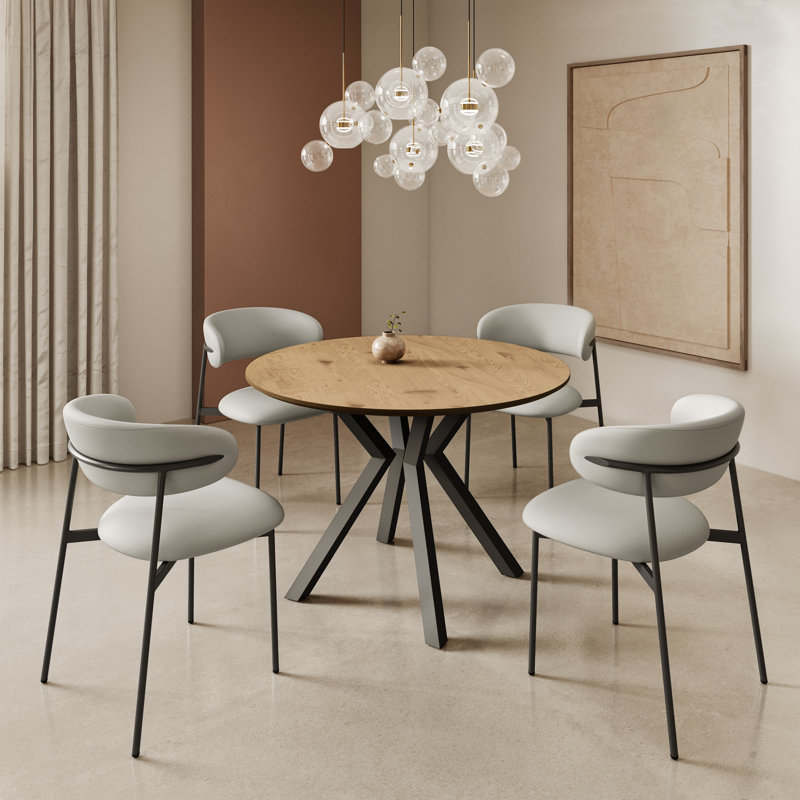Allegro Wooden Dining Table, 76cm H x 110cm L x 110cm W, Wood Look