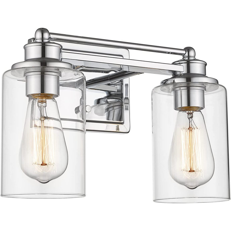 2 - Light Dimmable Vanity Light, Chrome
