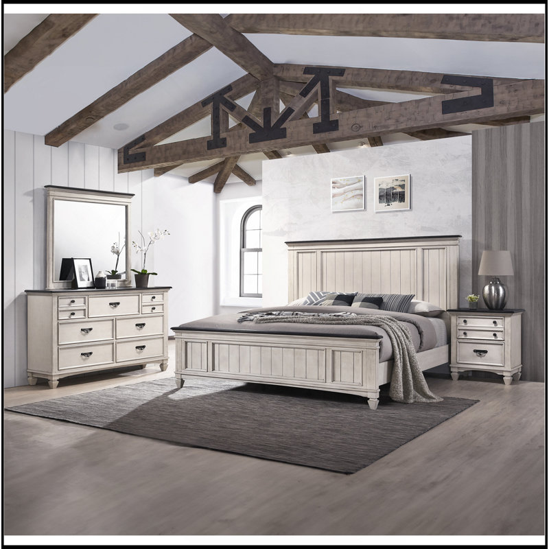Meuble de chambre en bois massif 1pc, Grand lit