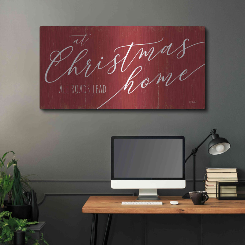 «At Christmas» par Kate Sherrill, art mural en métal, 48 po x 24 po