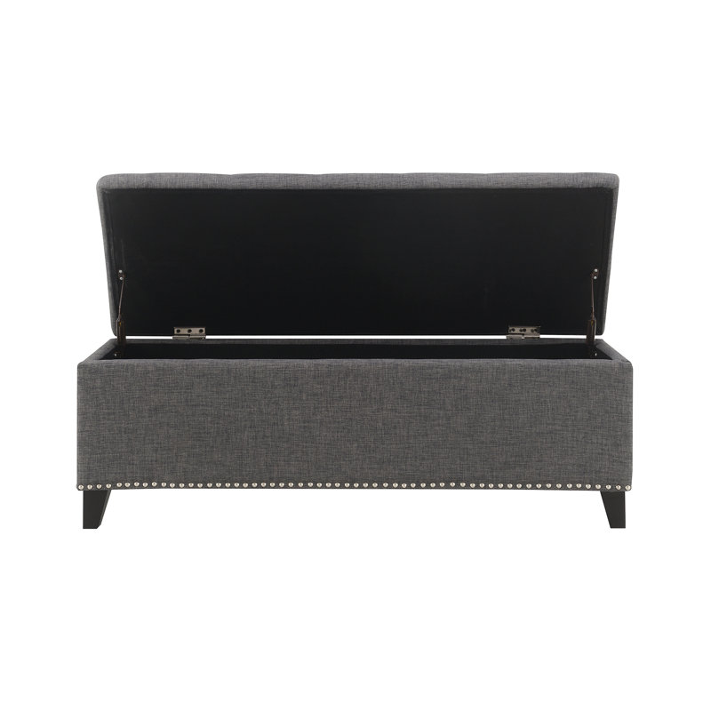 47.5" Storage Ottoman, Dark Gray
