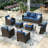 Woven Rattan Outdoor Patio Chair Set Of 2-815442436