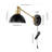 Cimarron Iron Plug-in Swing Arm Sconce with USB Charging Port-67638428