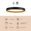 Nix 12-in Black dimmable LED Flush Mount-2113568596
