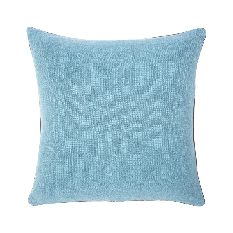 PIGMENT Linen Pillow Cover & Insert, Blue, Square 22"