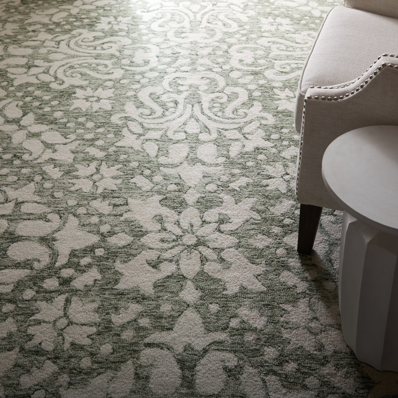 Belfort Traditional Floral & Botanical Ivory Area Rug, Rectangle 2' x 3'