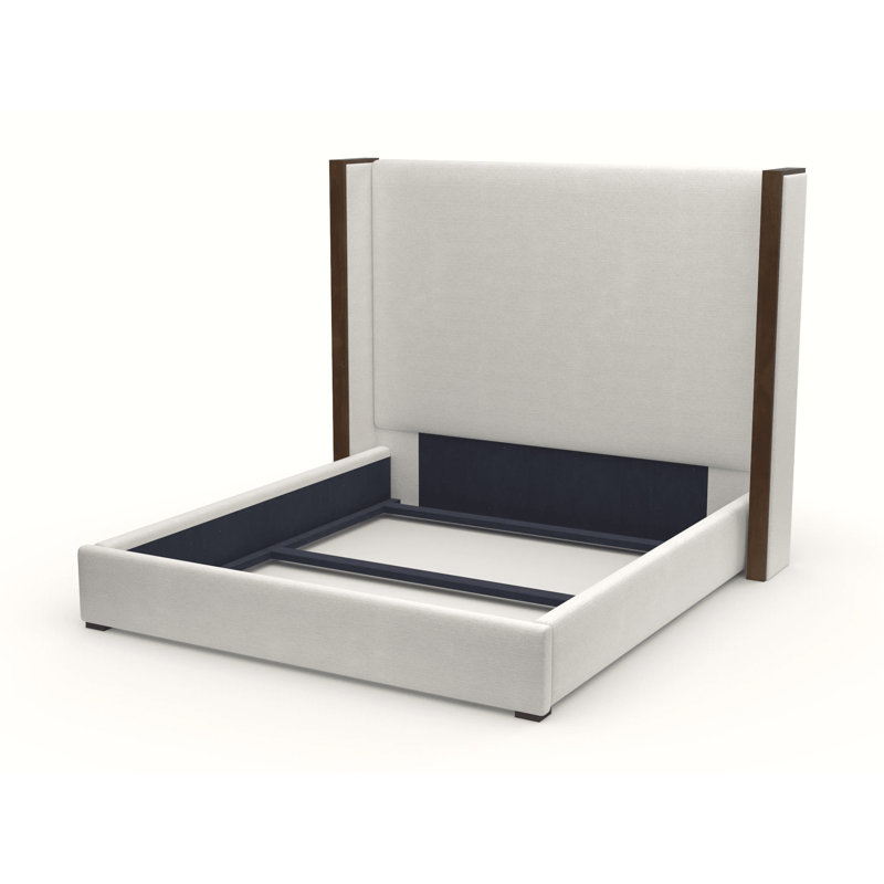Lit tapissier standard à profil bas Dipson, Très grand, Revolution® blanc cassé, Mi-haute
