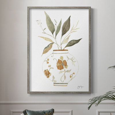 Neutral Floral II Framed Print - Solid Wood 49556