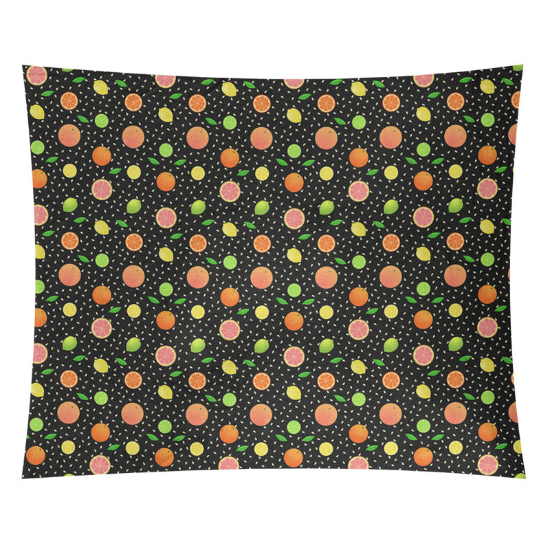 Tapisserie katelyn elizabeth à fruits d’agrumes Avicia, Intérieur / extérieur, H 60,5 po x l 81,5 po