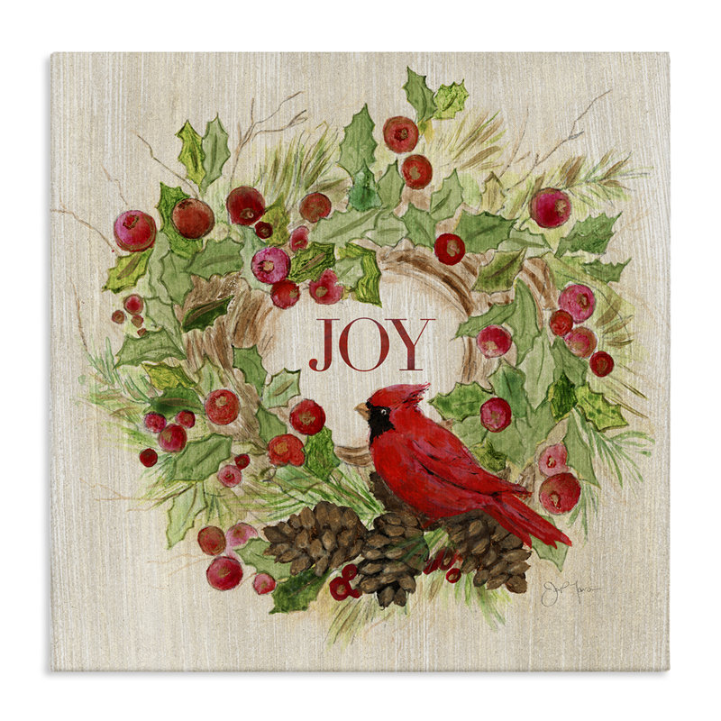 Art mural sur toile Joy Joy Winter Rustic par Janet Tava, H 30 po x l 30 po
