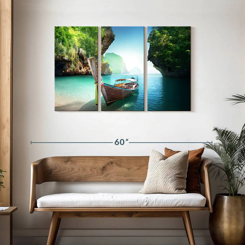 Mehar Boat On Krabi Beach, 28" H x 45" W