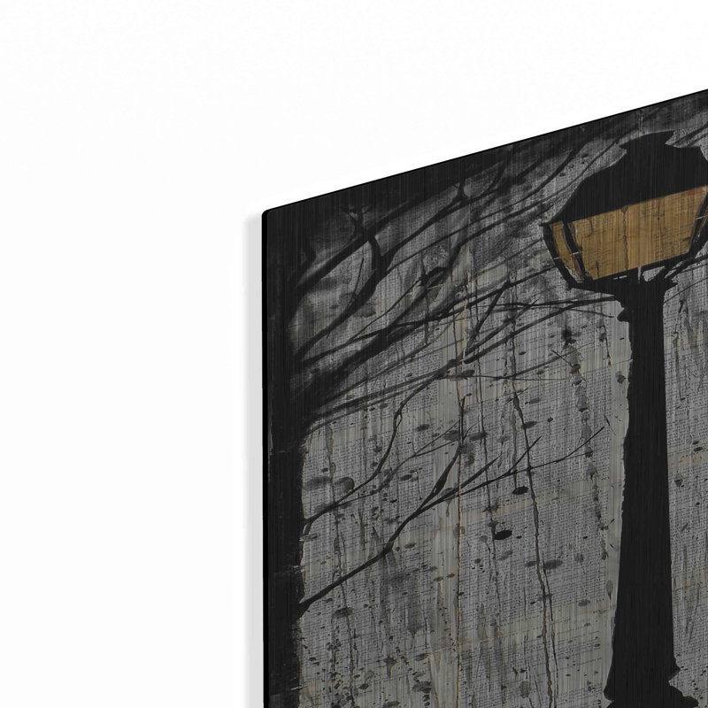 «Lamp» par Loui Jover, art mural en métal, H 36 po x l 24 po