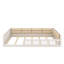 Structure de lit plateforme tapissier avec barrière de sécurité-128932948