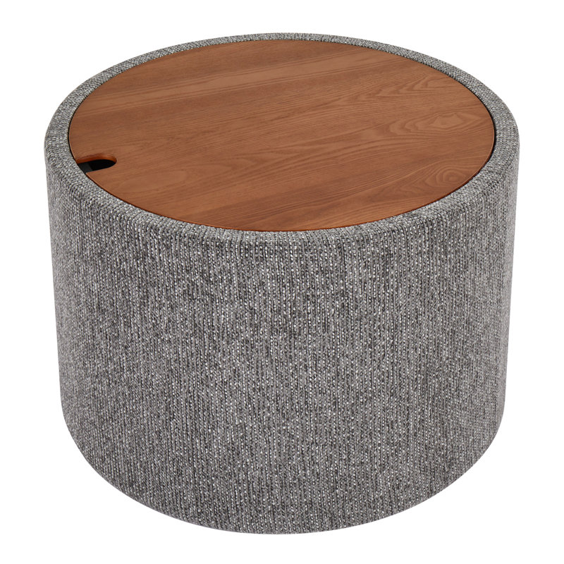Table-plateau avec rangement Alvena, Gris