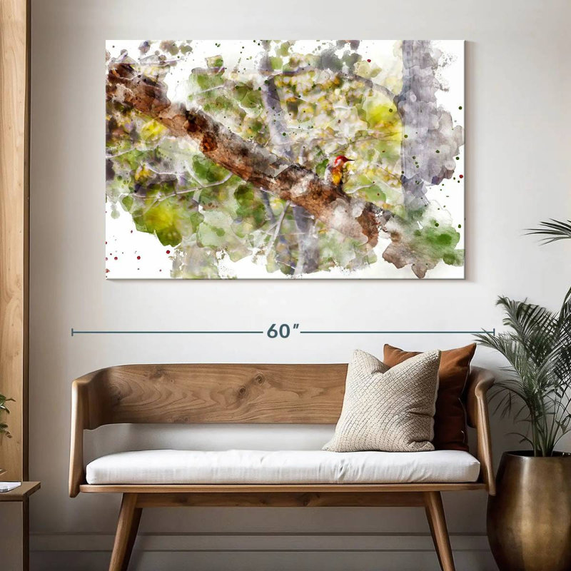 Oiseau de forêt sauvage Avery, H 34 po x l 51 po