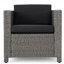 4 chaises d'extérieur, simili, couleur noire, 100% coussins, eau contemporaine 4 - confortables,