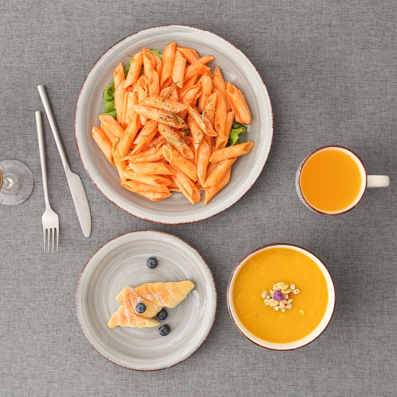 32 Piece Dinnerware Set, Service for 8 , Grey