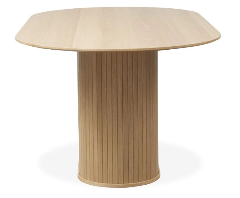 Iris 71'' Oval Dining Table, Natural Oak