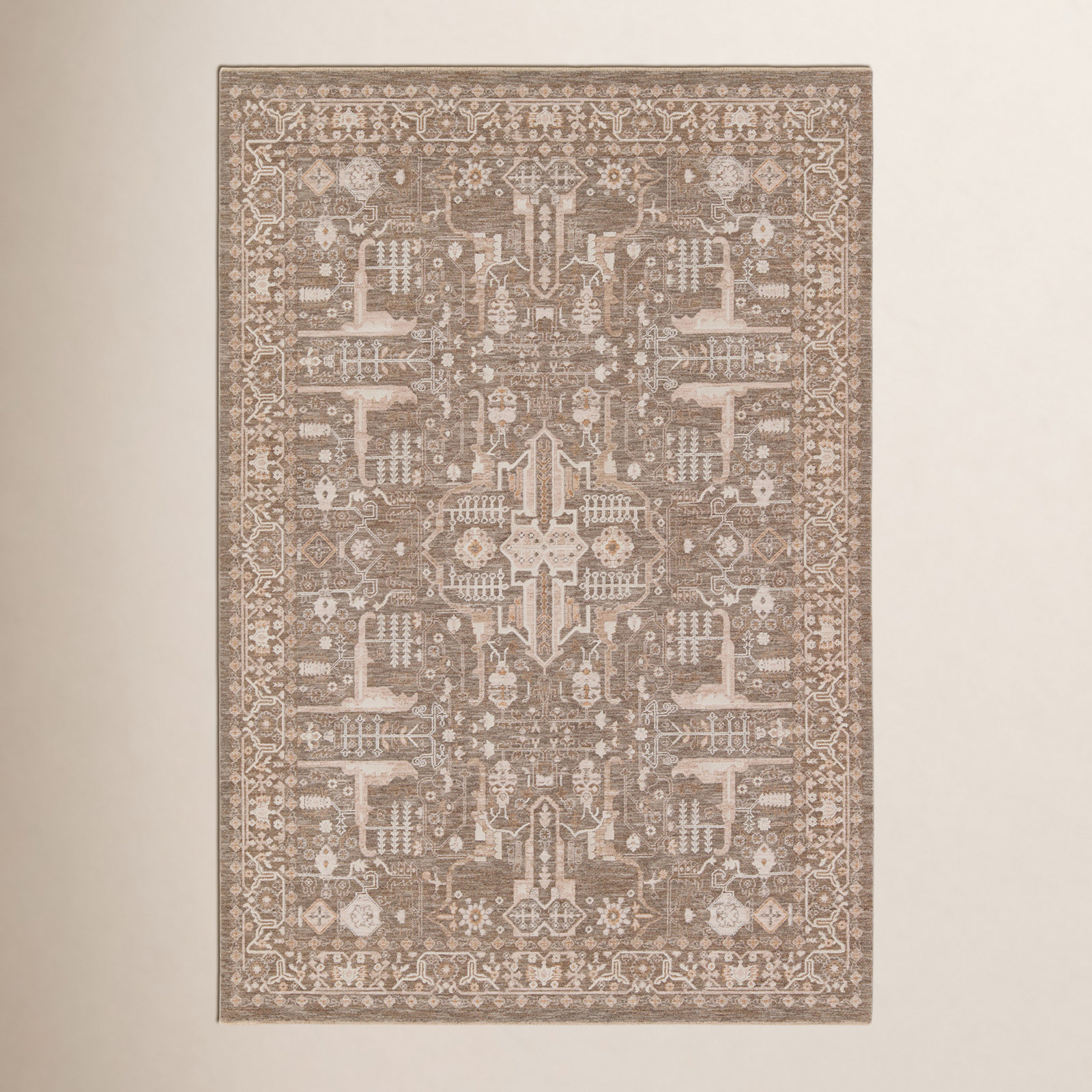 Kerin Taupe/Cream Rug, Rectangle 6' x 9'