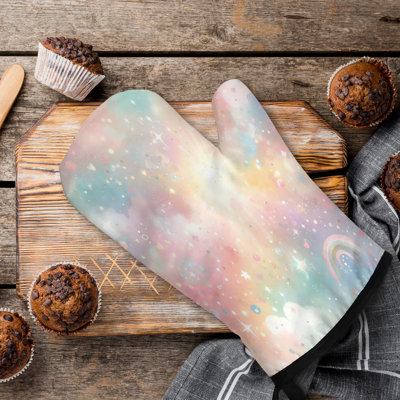 Pastel Twinkle Flow Oven Mitt Cotton Twill