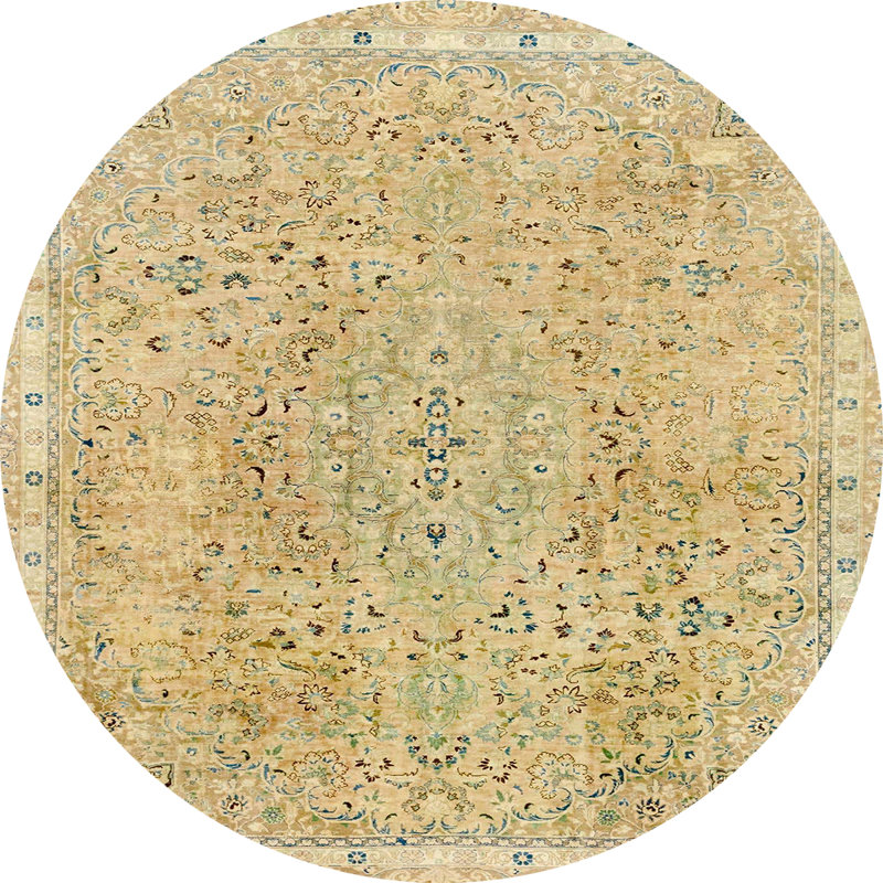Abstract Indoor Rug, Round 5'