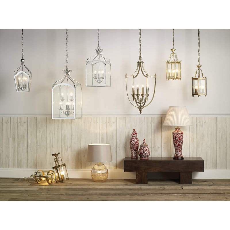 Parksley 3 - Light Polished Chrome Lantern Pendant