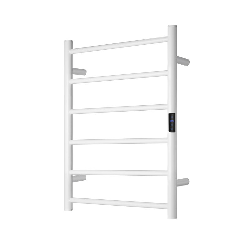 Chauffe-serviettes électrique 6 barres, Blanc poli