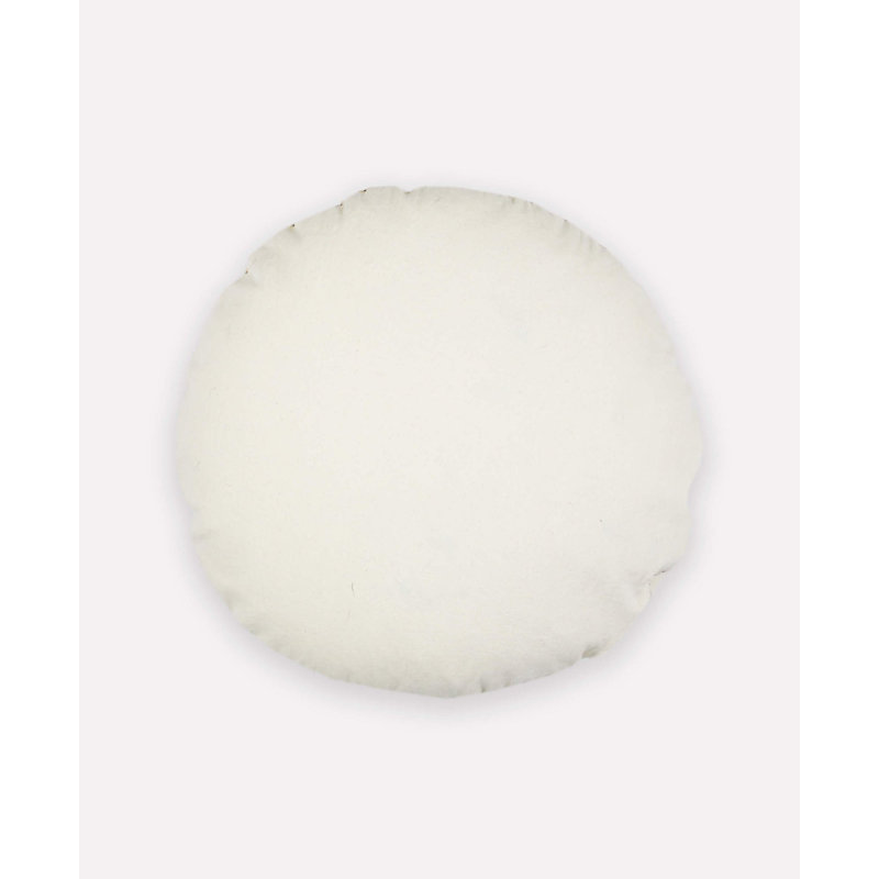 Crescent Circular Pillow Cover & Insert, White/Charcoal