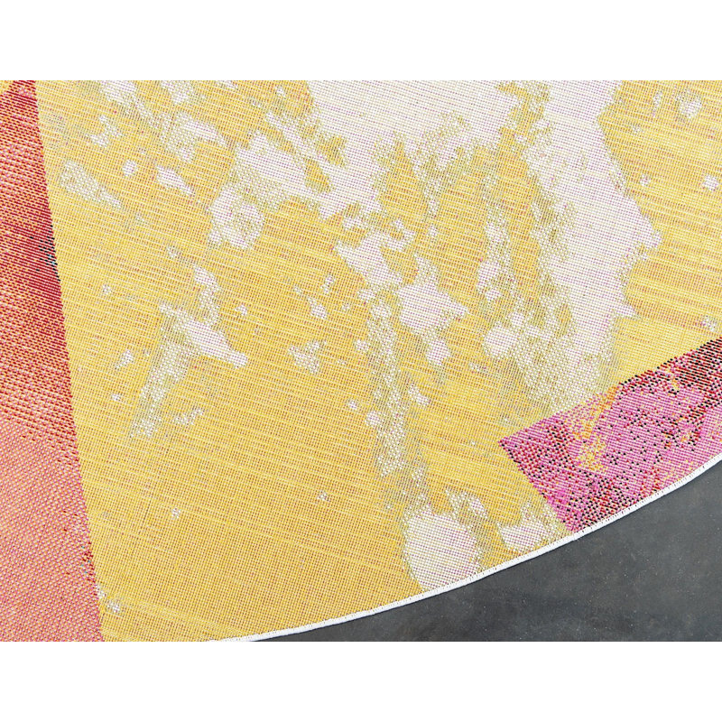 Tanguay Abstract Indoor Rug, Round 6'
