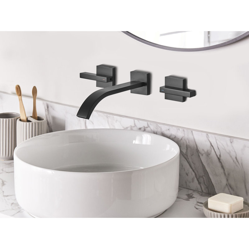 Wall Mounted Basin Mixer Tap BERRACO, Black