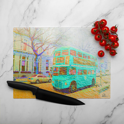 London Bus Front Glass Chopping Board