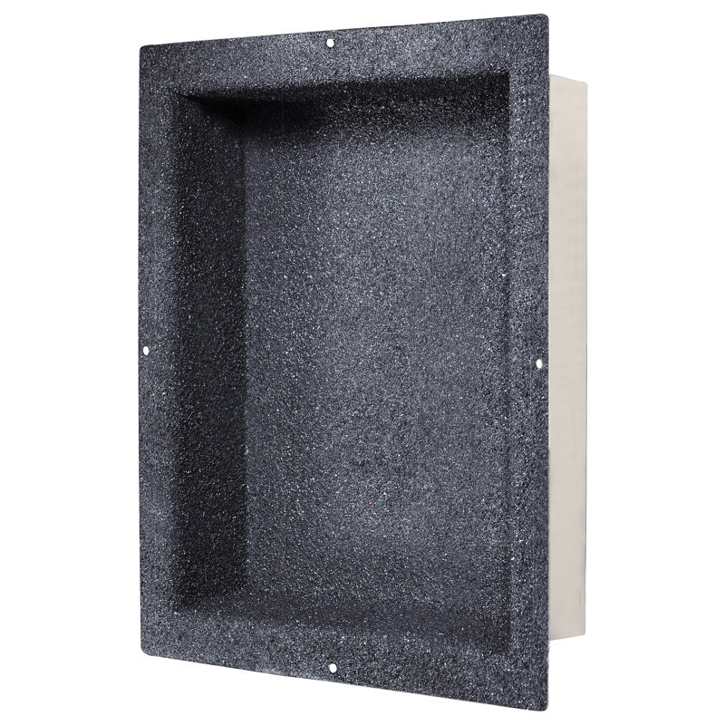 Stainless Steel Shower Niche with Sand Coating Bathroom Niche Shelf, 11.38" H x 16.38" W x 3.88" D