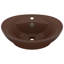 Belfry Bathroom Pearlene 390mm W Ceramic Oval Sink with Overflow-1327032596