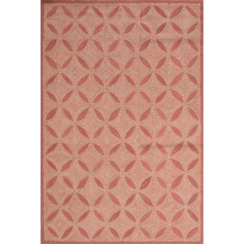 Tapis crocheté américain en rouge / rose