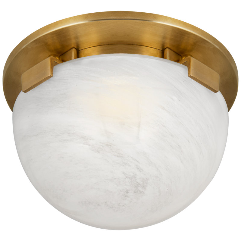 AERIN Serein 5.5" Solitaire Flush Mount, Hand-Rubbed Antique Brass