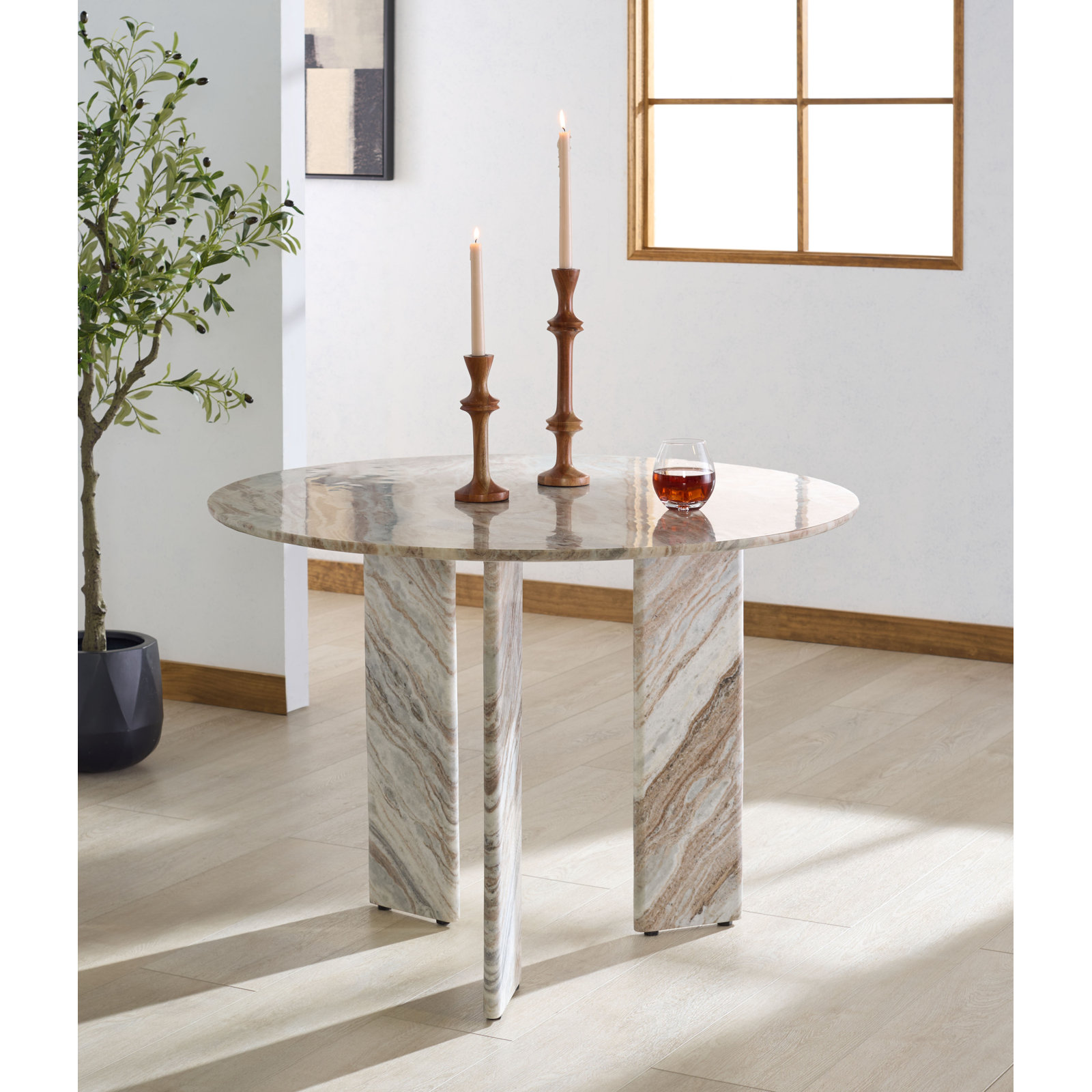 42" Marble Dining Table