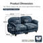 Canapé 2 places Cloud Feel, canapé modulaire en tissu chenille doux avec siège profond, causeuse combinée gratuite-1008994216