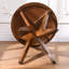 Table de bout ronde en bois à pieds croisés avec plateau lisse et base robuste à quatre pieds Jahey-863706210-855051748