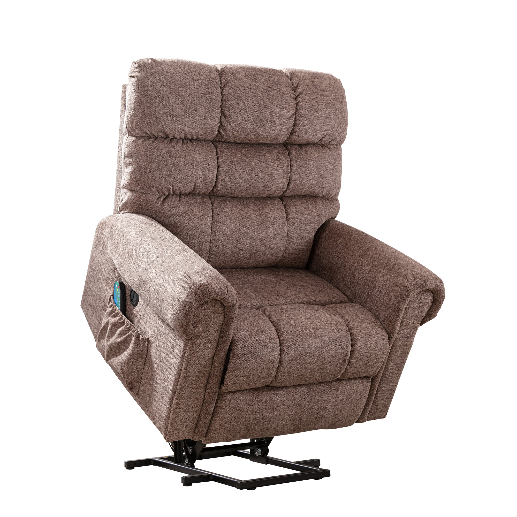 Anky Oversized Chaise Rocker Recliner with Extra Extension Footrest Lark Manor Upholstery Color: Gray Polyester