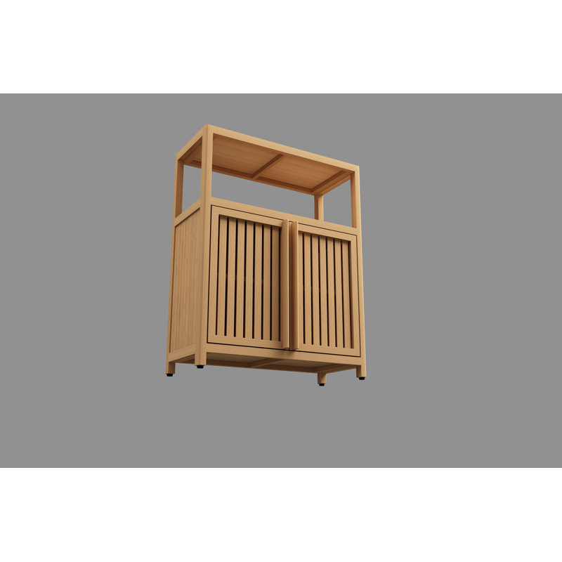 Armoire de rangement en bambou de grande capacité pour salle de bain