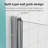 34" W x 58" H Frameless Folding Pivot Bathtub Door with SGCC Clear Tempered Glass-117409057