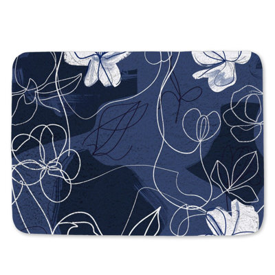 Tapis de bain en microfibre / microsuède