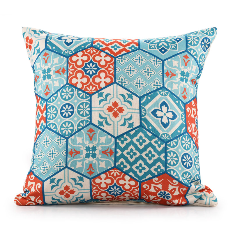 Housse et insert de coussin décoratif intérieur / extérieur en mélange de polyester, Polyester